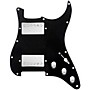 920d Custom HH Loaded Pickguard for Strat With Nickel Roughneck Humbuckers and S3W-HH Wiring Harness Black