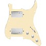 920d Custom HH Loaded Pickguard for Strat With Nickel Roughneck Humbuckers and S5W-HH Wiring Harness Aged White