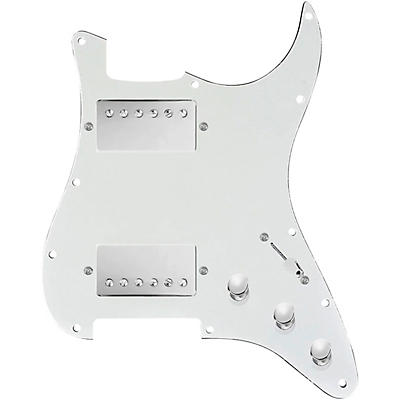 920d Custom HH Loaded Pickguard for Strat With Nickel Roughneck Humbuckers and S5W-HH Wiring Harness