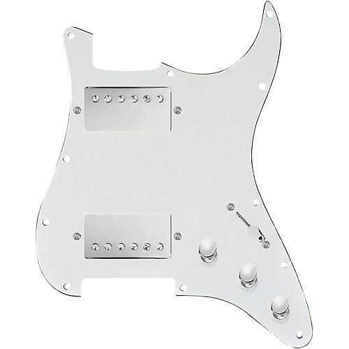 920d Custom HH Loaded Pickguard for Strat With Nickel Smoothie Humbuckers and S3W-HH Wiring Harness Parchment