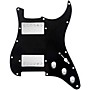 920d Custom HH Loaded Pickguard for Strat With Nickel Smoothie Humbuckers and S5W-HH Wiring Harness Black