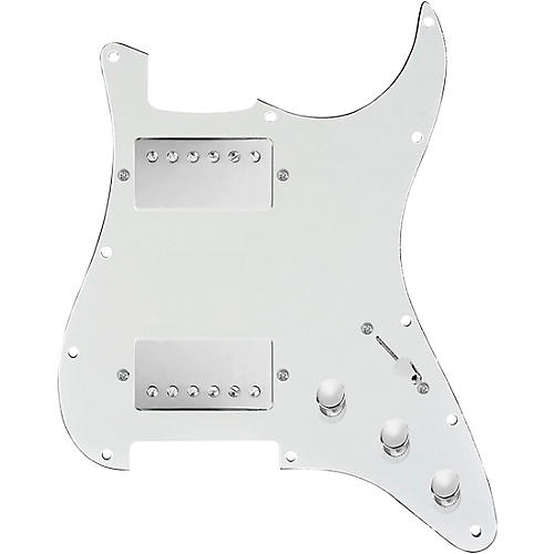 920d Custom HH Loaded Pickguard for Strat With Nickel Smoothie Humbuckers and S5W-HH Wiring Harness Parchment