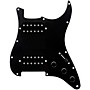 920d Custom HH Loaded Pickguard for Strat With Uncovered Cool Kids Humbuckers and S3W-HH Wiring Harness Black