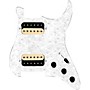 920d Custom HH Loaded Pickguard for Strat With Uncovered Roughneck Humbuckers and S3W-HH Wiring Harness White Pearl
