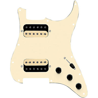 920d Custom HH Loaded Pickguard for Strat With Uncovered Roughneck Humbuckers and S5W-HH Wiring Harness