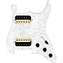 920d Custom HH Loaded Pickguard for Strat With Uncovered Roughneck Humbuckers and S5W-HH Wiring Harness White Pearl