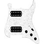 920d Custom HH Loaded Pickguard for Strat With Uncovered Smoothie Humbuckers and S5W-HH Wiring Harness White Pearl