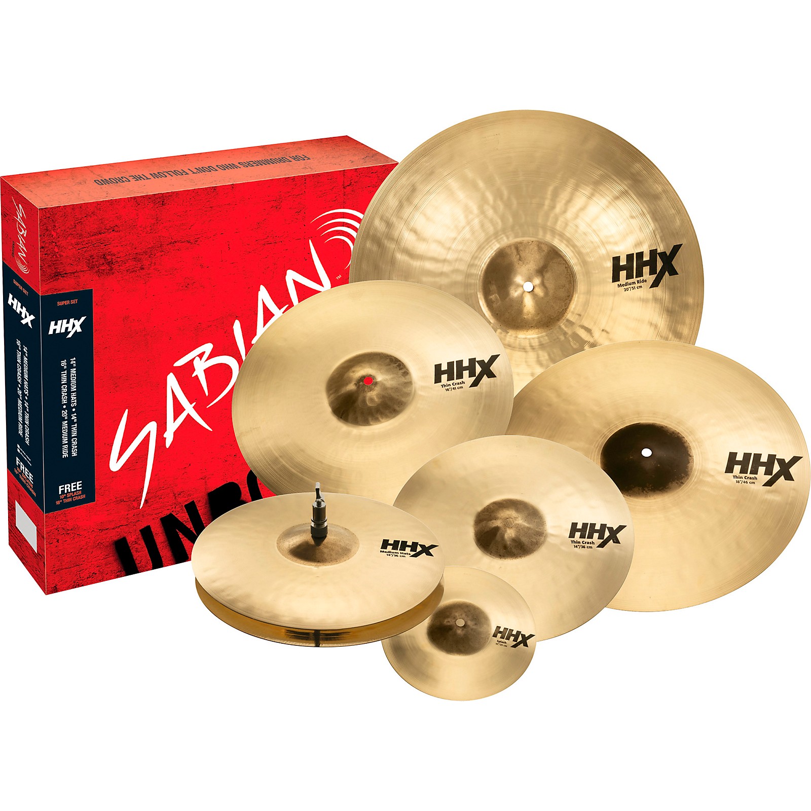 Sabian HHX Super Cymbal Set, Brilliant Musician's Friend