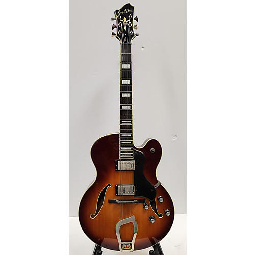 Hagstrom HJ-600 Hollow Body Electric Guitar Cherry Sunburst