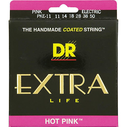 HOT PINK COATED ELECTRIC STRINGS EXTRA HEAVY (11-50)