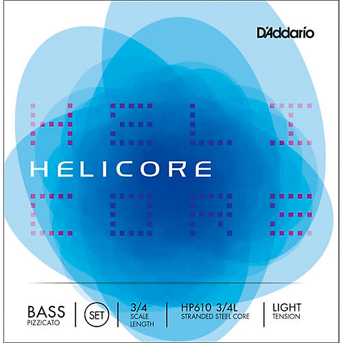 D'Addario HP610 Helicore Pizzicato 3/4 Size Double Bass String Set 3/4 Size Light