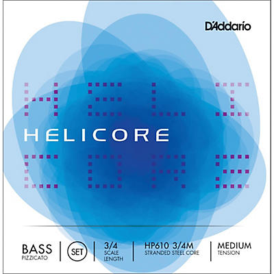 D'Addario HP610 Helicore Pizzicato 3/4 Size Double Bass String Set