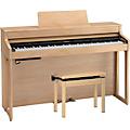 Roland HP702 Digital Upright Piano With Bench Charcoal BlackLight Oak