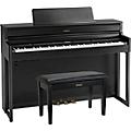 Roland HP704 Digital Upright Piano With Bench Polished EbonyCharcoal Black