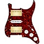 920d Custom HSH Loaded Pickguard for Stratocaster With Gold Smoothie Humbuckers, White Texas Vintage Pickups and S5W-HSH Wiring Harness Tortoise
