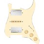 920d Custom HSH Loaded Pickguard for Stratocaster With Nickel Smoothie Humbuckers, Aged White Texas Vintage Pickups and S5W-HSH Wiring Harness Aged White