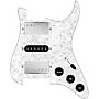 920d Custom HSH Loaded Pickguard for Stratocaster With Nickel Smoothie Humbuckers, Black Texas Vintage Pickups and S5W-HSH Wiring Harness White Pearl
