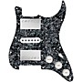 920d Custom HSH Loaded Pickguard for Stratocaster With Nickel Smoothie Humbuckers, White Texas Vintage Pickups and S5W-HSH Wiring Harness Black Pearl