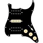 920d Custom HSH Loaded Pickguard for Stratocaster With Uncovered Smoothie Humbuckers, Aged White Texas Vintage Pickups and S5W-HSH Wiring Harness Black