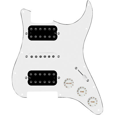 920d Custom HSH Loaded Pickguard for Stratocaster With Uncovered Smoothie Humbuckers, White Texas Vintage Pickups and S5W-HSH Wiring Harness