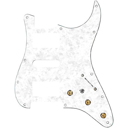 920d Custom HSH Pre-Wired Pickguard for Strat With S5W-HSH-BL Wiring Harness White Pearl