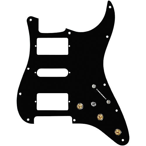 920d Custom HSH Pre-Wired Pickguard for Strat With S5W-HSH Wiring Harness Black