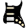 920d Custom HSS Loaded Pickguard For Strat With A Nickel Cool Kids Humbucker, Aged White Texas Grit Pickups and Black Knobs Black