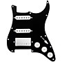 920d Custom HSS Loaded Pickguard For Strat With A Nickel Cool Kids Humbucker, White Texas Grit Pickups and Black Knobs Black