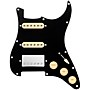 920d Custom HSS Loaded Pickguard For Strat With A Nickel Smoothie Humbucker, Aged White Texas Vintage Pickups and Aged White Knobs Black