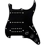 920d Custom HSS Loaded Pickguard For Strat With An Uncovered Cool Kids Humbucker, Black Texas Grit Pickups and Black Knobs Black