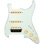 920d Custom HSS Loaded Pickguard For Strat With An Uncovered Roughneck Humbucker, Aged White Texas Growler Pickups and Black Knobs Mint Green