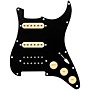 920d Custom HSS Loaded Pickguard For Strat With An Uncovered Smoothie Humbucker, Aged White Texas Vintage Pickups and Aged White Knobs Black