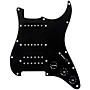 920d Custom HSS Loaded Pickguard for Strat With Uncovered Cool Kids Humbucker, Black Texas Grit Pickups & Black Knobs Black
