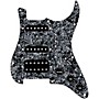 920d Custom HSS Loaded Pickguard for Strat With Uncovered Smoothie Humbucker, Black Texas Vintage Pickups and Black Knobs Black Pearl