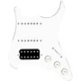 920D Custom HSS Loaded Pickguard for Strat With Uncovered Smoothie Humbucker, White Texas Vintage Pickups, White Knobs White