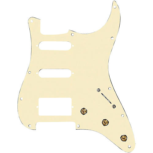 920d Custom HSS Pre-Wired Pickguard for Strat With S5W-HSS-BL Wiring Harness Aged White