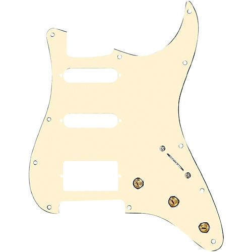 920d Custom HSS Pre-Wired Pickguard for Strat With S5W-HSS-PP Wiring Harness Aged White