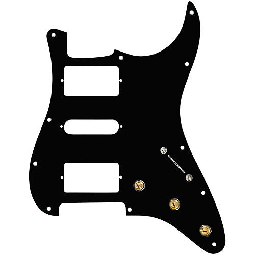 920d Custom HSS Pre-Wired Pickguard for Strat With S5W-HSS Wiring Harness Black