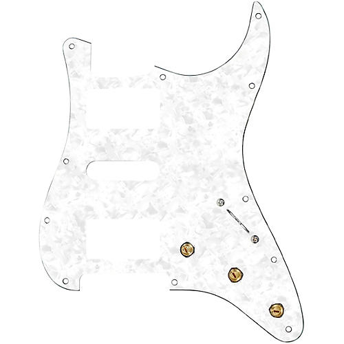920d Custom HSS Pre-Wired Pickguard for Strat With S5W-HSS Wiring Harness White Pearl