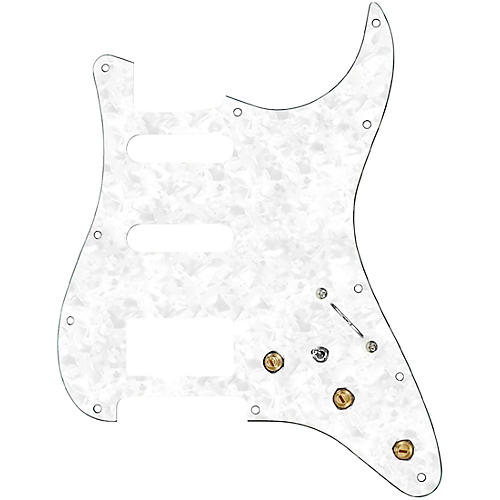 920d Custom HSS Pre-Wired Pickguard for Strat With S7W-HSS-MT Wiring Harness White Pearl