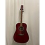 Used Hohner HW300G Acoustic Guitar Red