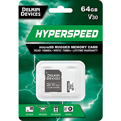 Delkin HYPERSPEED MicroSDHC Memory Card 64GB