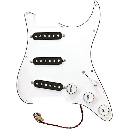 AxLabs Habanero 3 Ply 11-Hole Mount Pre-Wired S/S/S Pickguard White Black