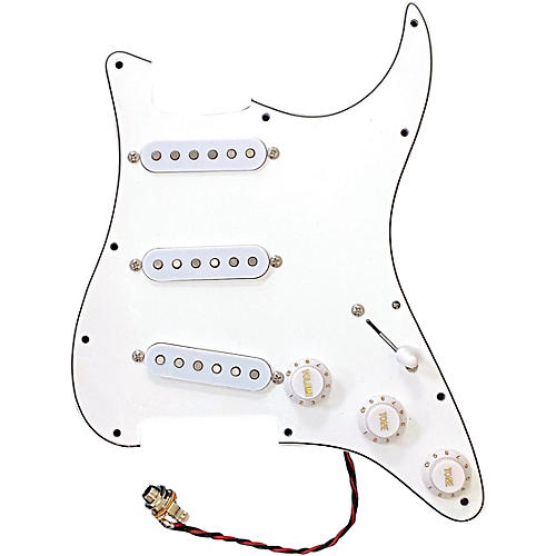 AxLabs Habanero 3 Ply 11-Hole Mount Pre-Wired S/S/S Pickguard White White