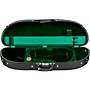 Bobelock Half-Moon Woodshell Suspension Violin Case 4/4 Size Black Exterior, Green Interior