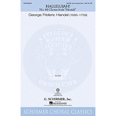 G. Schirmer Hallelujah Chorus (from The Messiah) VoiceTrax CD Composed by G.F. Händel