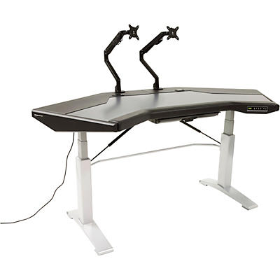 Argosy Halo.GE Plus Sit-Stand Workstation Desk With Original Hautelink Pattern Desktop