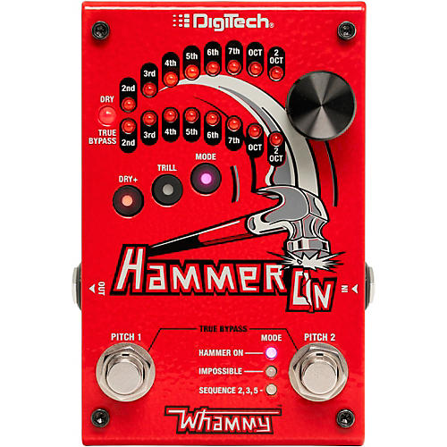 DigiTech HammerOn Pitch Octave Effects Pedal Red