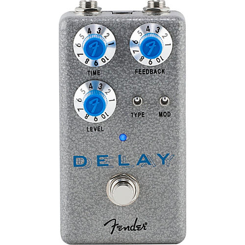 Fender Hammertone Delay Effects Pedal Gray and Blue