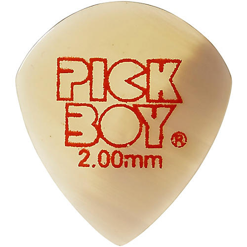 Pick Boy Hand-Crafted Natural Horn Jazz Guitar Pick 2.00 mm 1 Pack